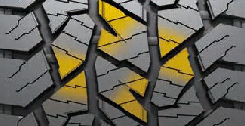 Рифленые кромки блоков рисунка протектора